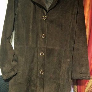 EDDIE BAUER Brown Suede Light coat L